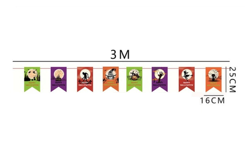 Banderin Guirnalda Halloween 3 metros