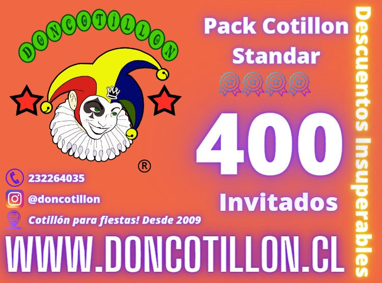 Pack cotillon standar 400 invitados