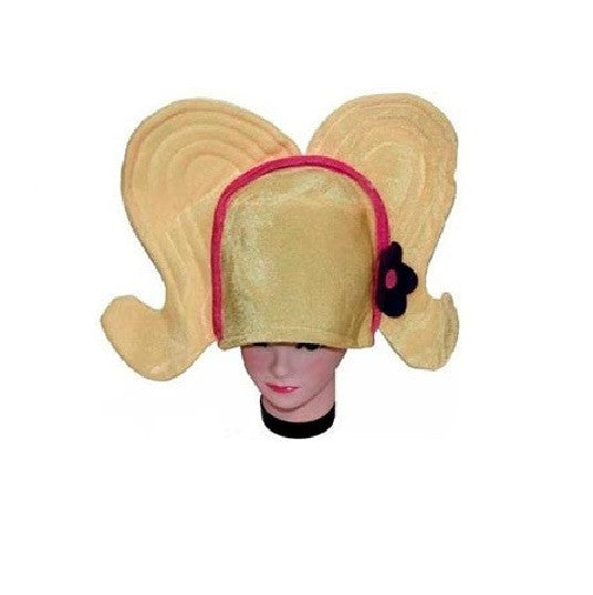 Gorro Tela Peluca Amarilla