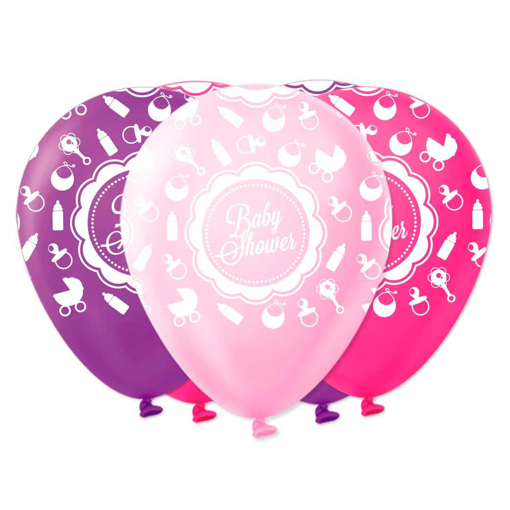 Globo Latex Baby Shower Niña R12 x25