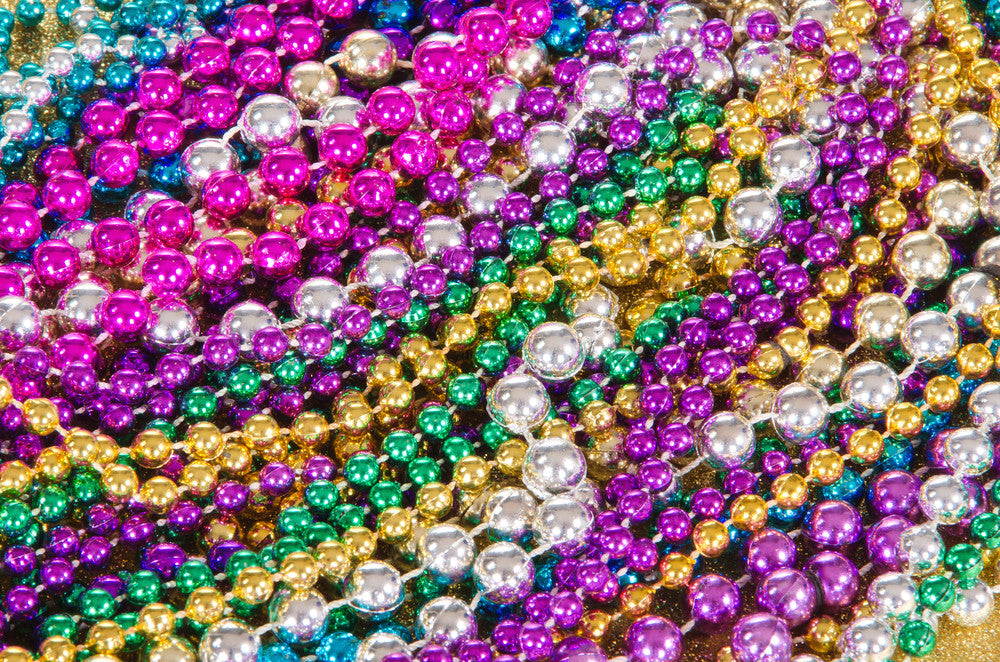 Pack 24 Collar perlas mardi gras