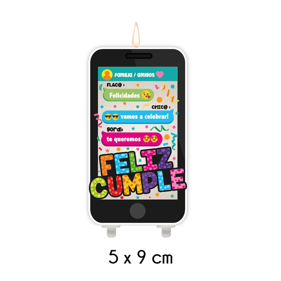 Vela Smartphone feliz cumple
