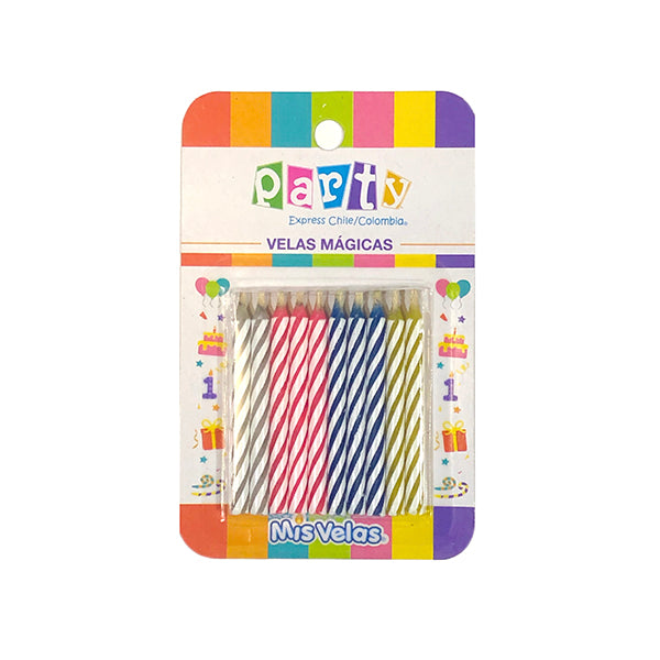 Vela mágica de colores para cumpleaños