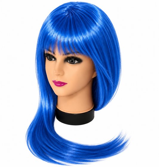 PELUCA LARGA AZUL