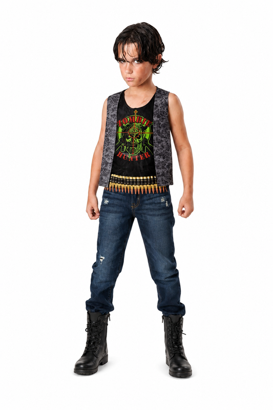 DISFRAZ CAZADOR DE ZOMBIES NIÑO