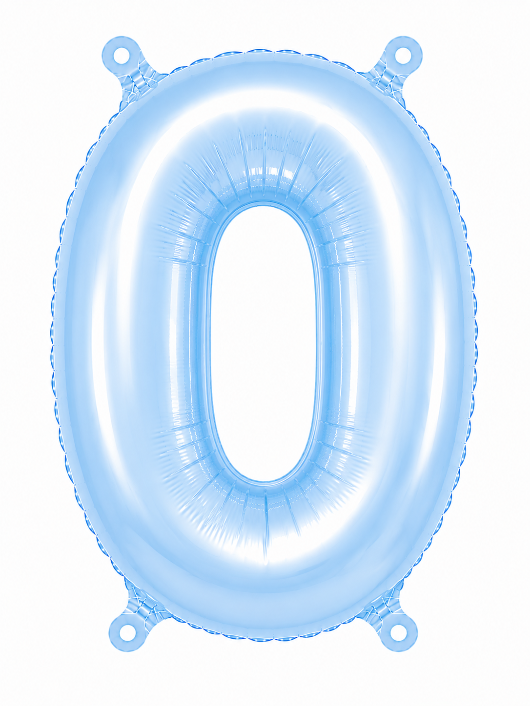 NUMERO DE GLOBO 0 CELESTE 32"