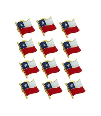 PIN BANDERA CHILE 2.2X2CM X12 UNI