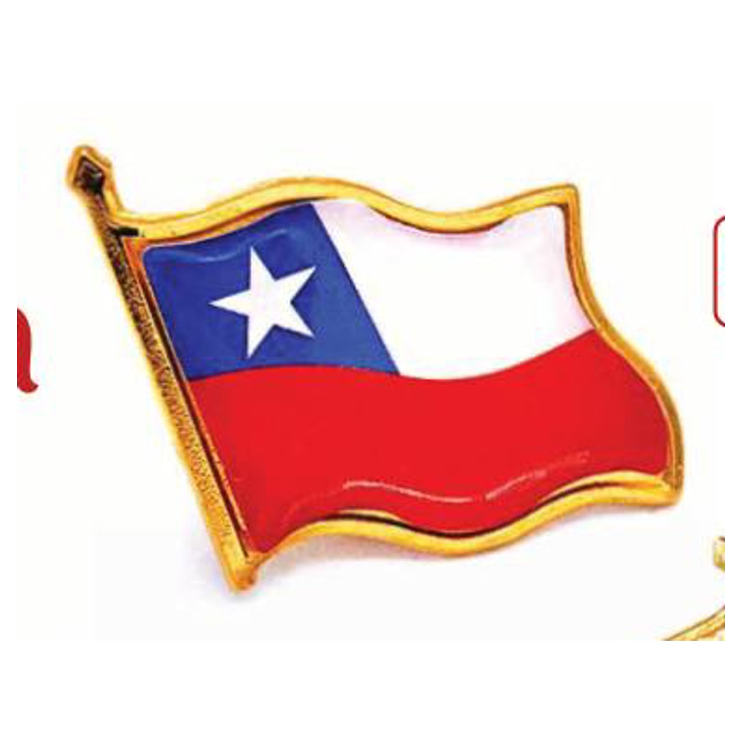 Pin Bandera Chile 2.2 X2Cm X12Uni - Cotillón