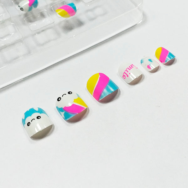 Uñas postizas arcoiris