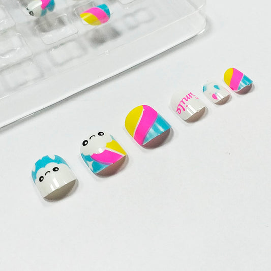 Uñas postizas arcoiris