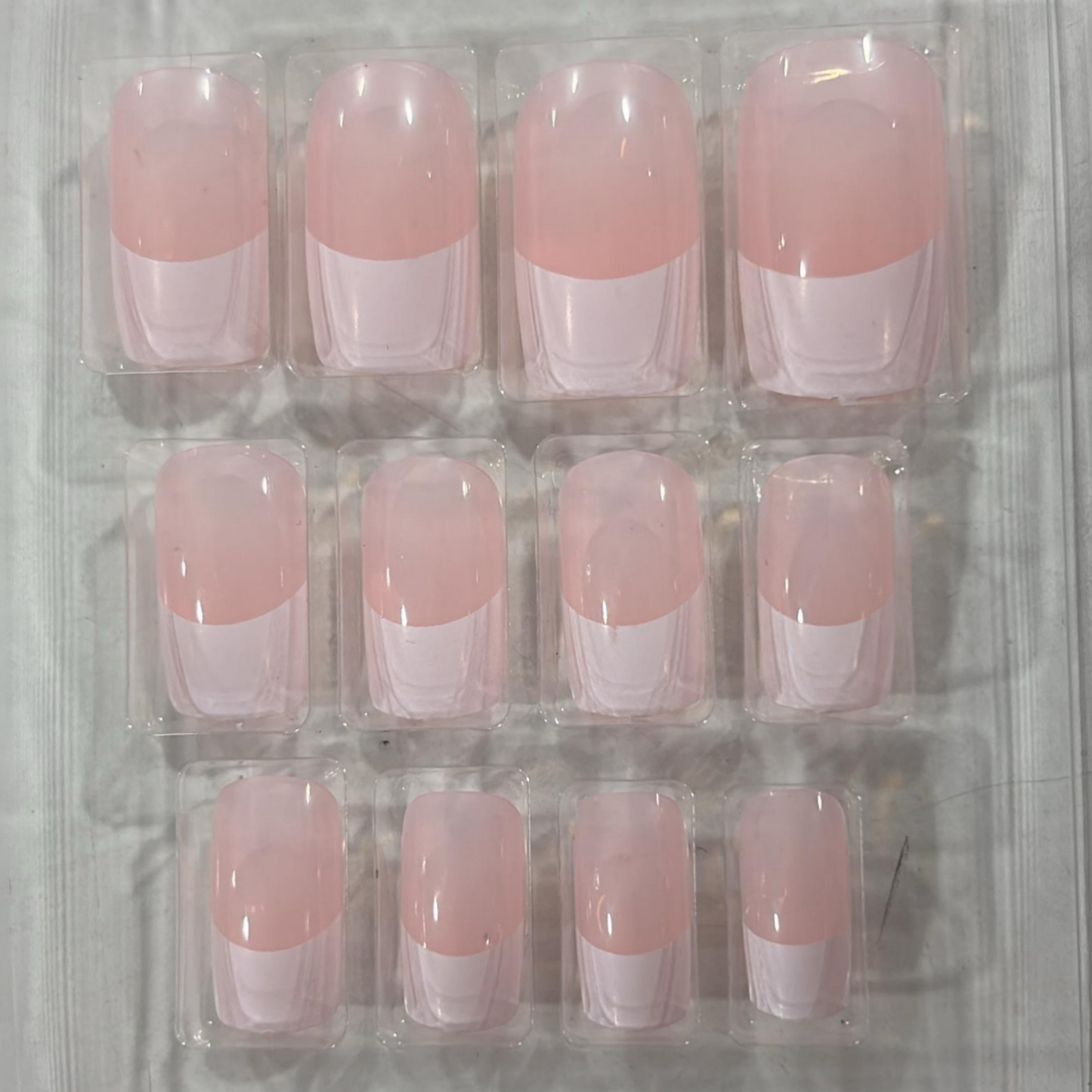 Uñas postizas francesa rosado