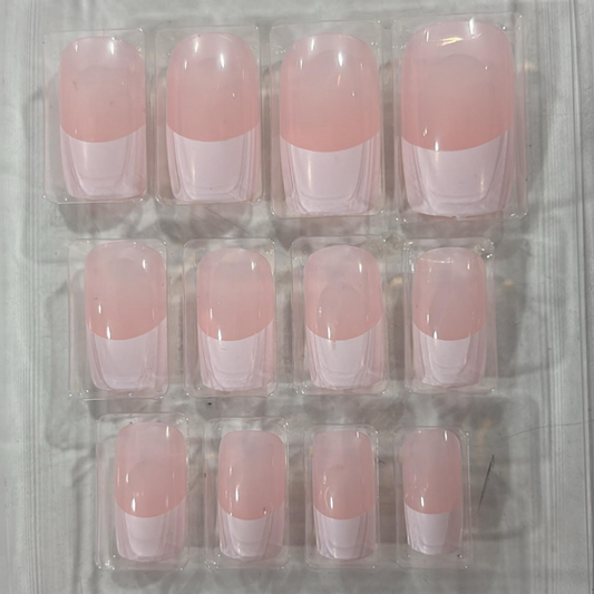 Uñas postizas francesa rosado