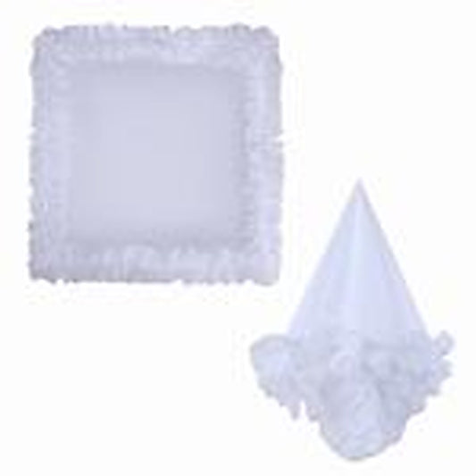 Pañuelo 18 Blonda Liso Blanco X1Uni