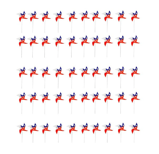 Pack de 50 remolinos decorativos con diseño de la Bandera Chilena