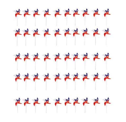 Pack de 50 remolinos decorativos con diseño de la Bandera Chilena