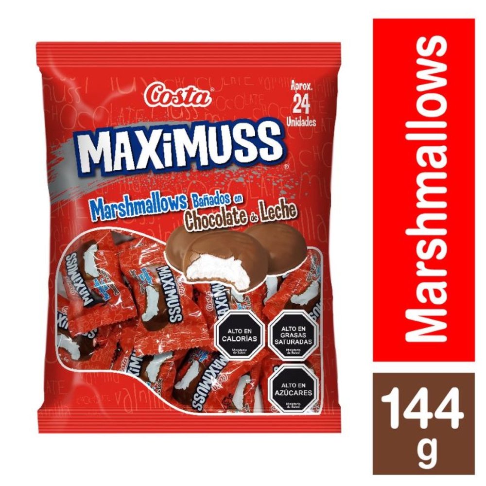 Maximuss Costa marshmallow bañado en chocolate 144 g