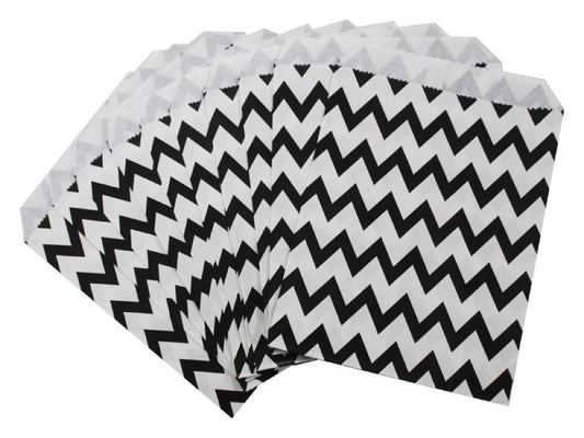 Bolsa Papel Chevron X 12 Negra - Airy - Carnaval Online