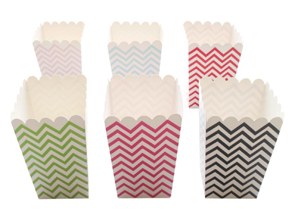 Cajita Popcorn Chevron X 12 Rojo - Airy - Carnaval Online