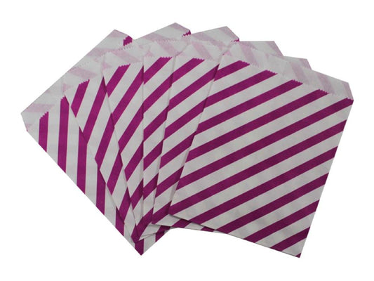 Bolsa Papel Rayas X 12 Fucsia - Airy - Carnaval Online