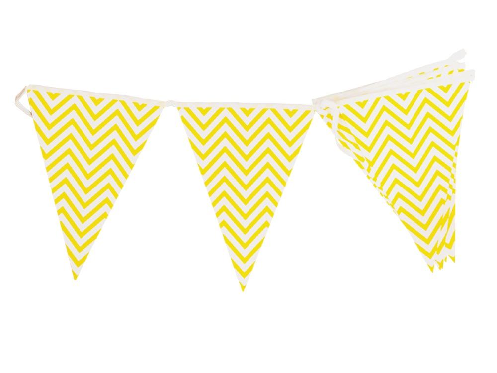 Banderines Chevron X 12 Amarillo - Airy - Carnaval Online