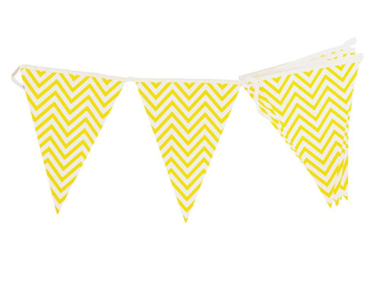 Banderines Chevron X 12 Amarillo - Airy - Carnaval Online