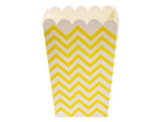 Cajita Popcorn Chevron X 12 Amarilla - Airy - Carnaval Online