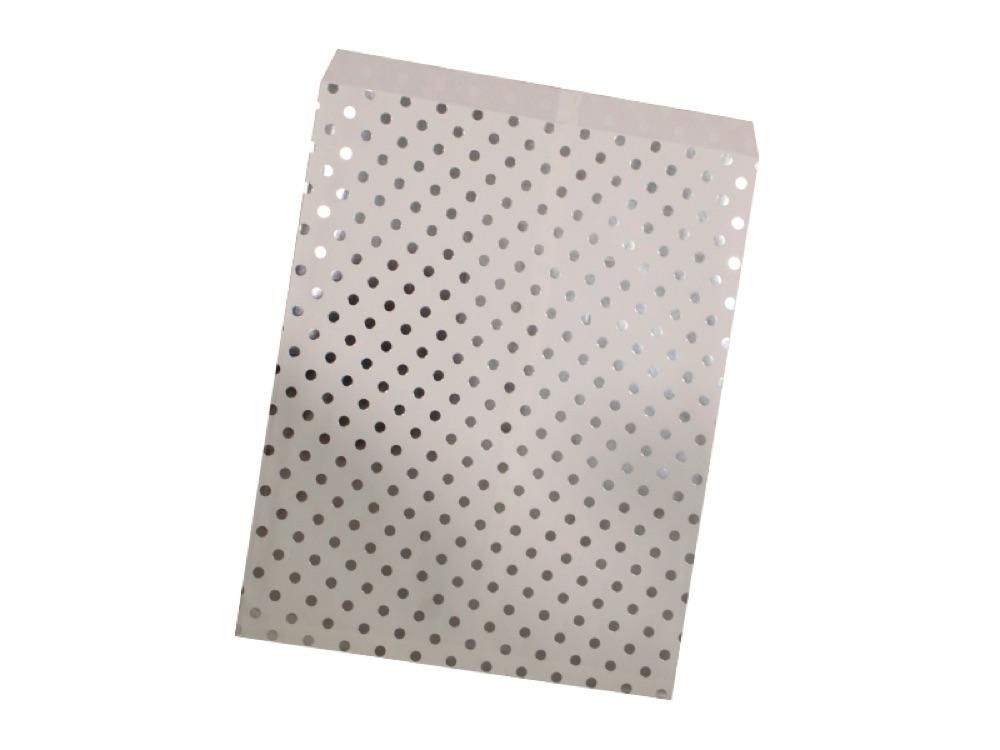 Bolsa Papel 30 X 40 Cm Puntos Plateados - Airy - Carnaval Online