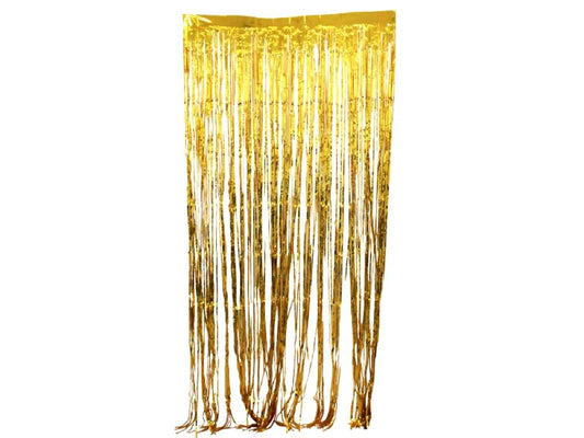 Cortina Metalica Dorada 2M - Airy - Carnaval Online