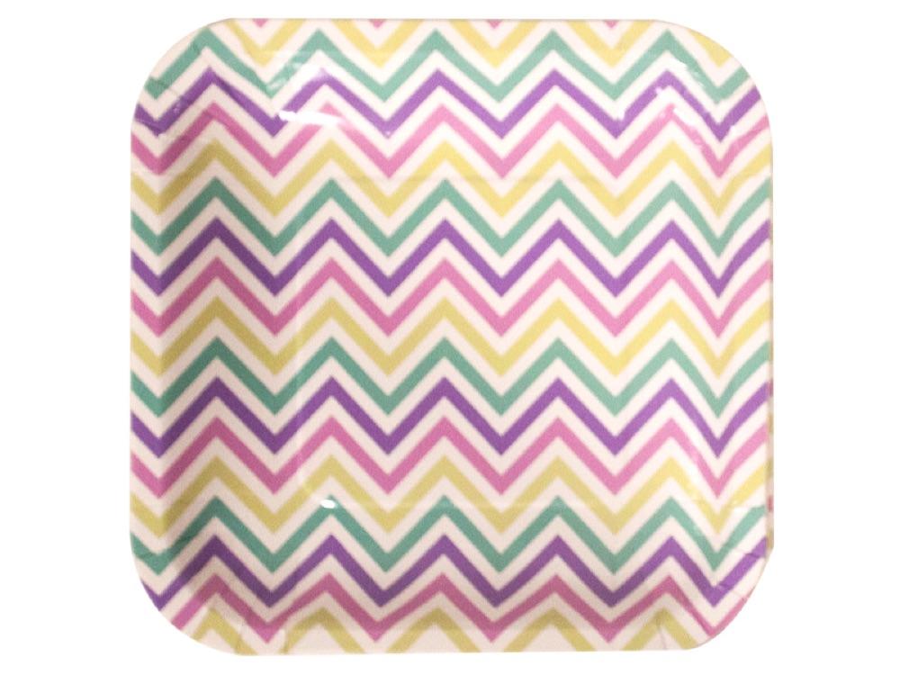 Plato 18 Cm Chevron Pastel X 10 - Airy - Carnaval Online