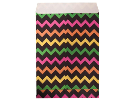 Bolsa Papel Chevron Neon X 10 - Airy - Carnaval Online