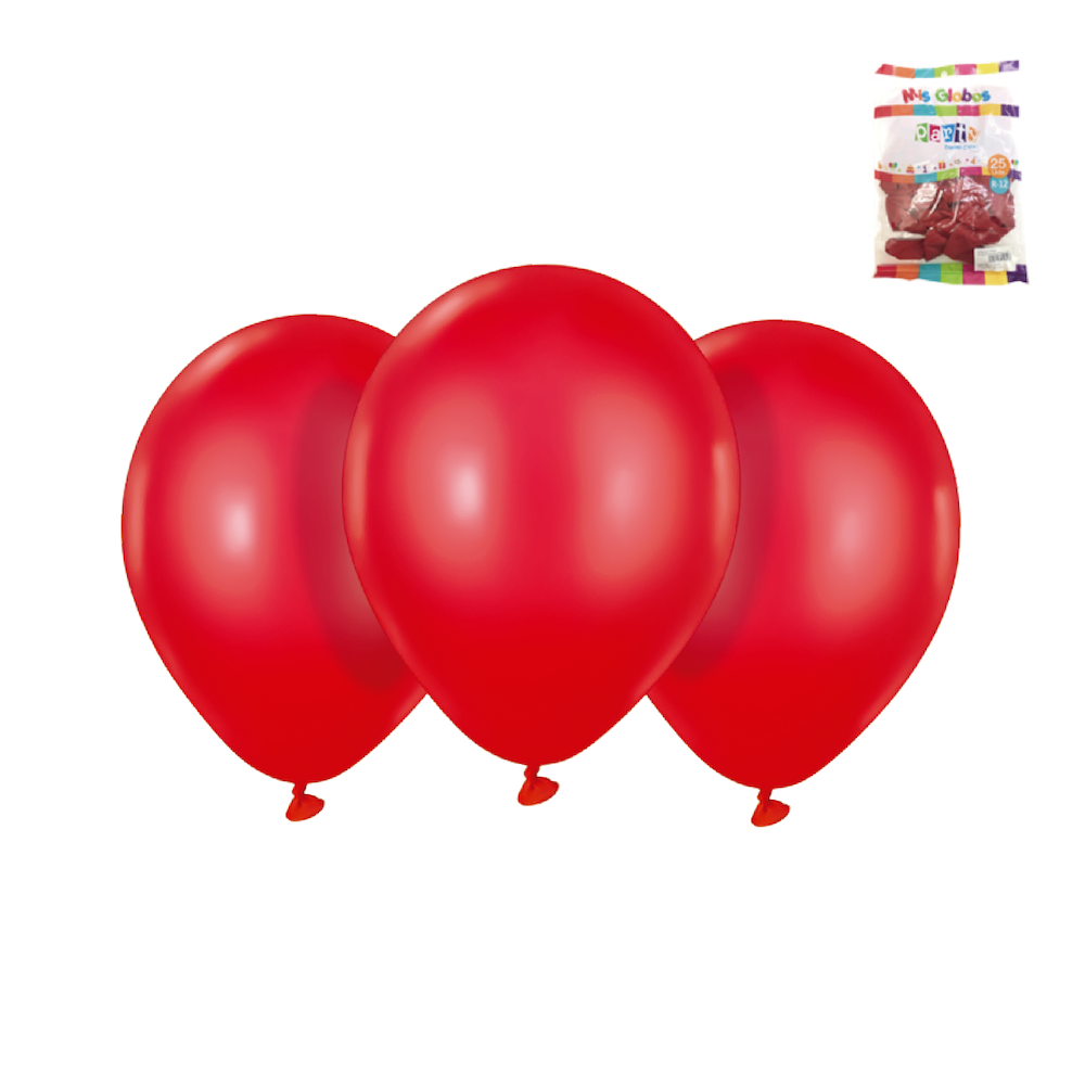 Globo R9 M.G. Standard Rojo X 25  (X)