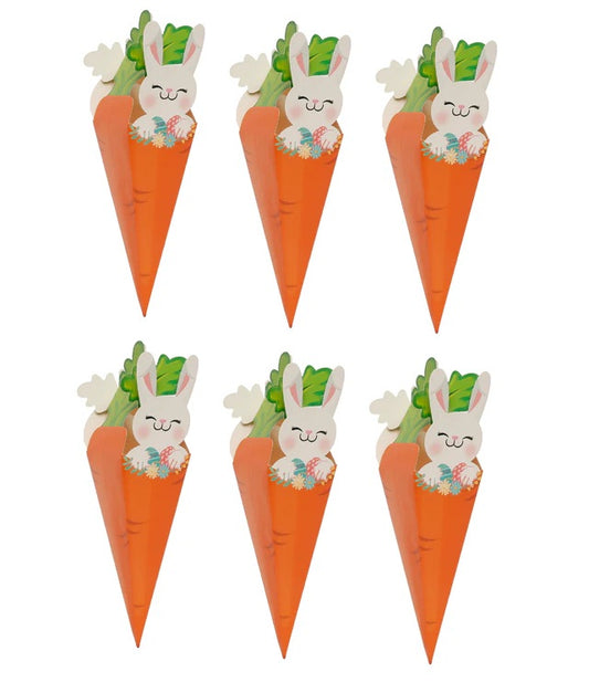 PACK 6 CAJAS SORPRESA ZANAHORIA CARTON 35 cm