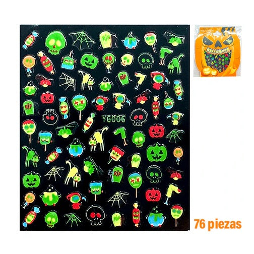 TATOO UÑAS HALLOWEEN 40pcs