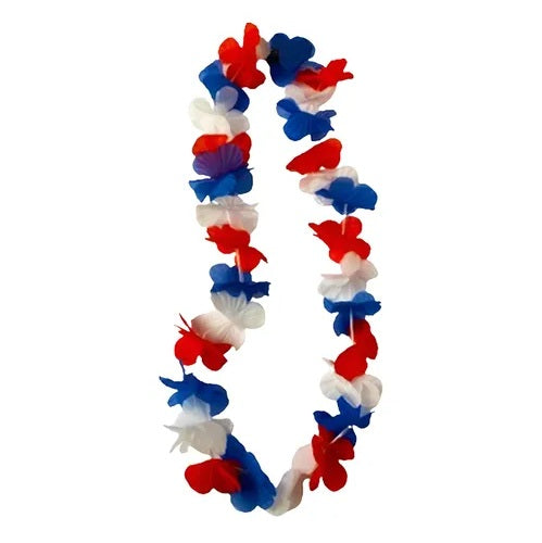 Collar Hawaiano Tricolor Cotillón Fiestas Patrias