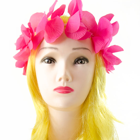 CINTILLO FLOR FLUOR FUCSIA - Cintillos y Coronas
