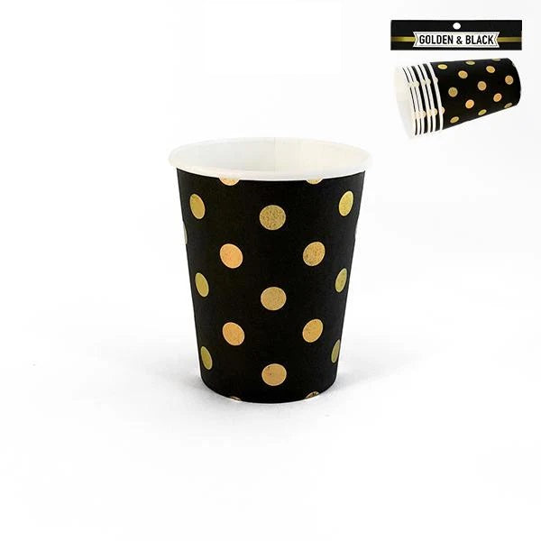 VASO GOLDEN BLACK 6 UNIDADES