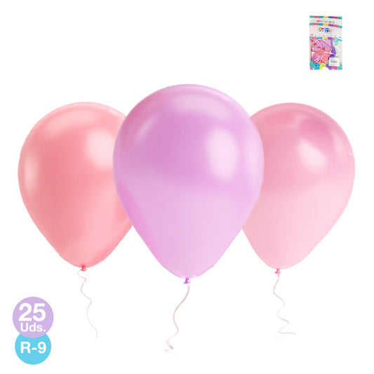 Globos Colores Pastel Mujer x 25 unidades N°9