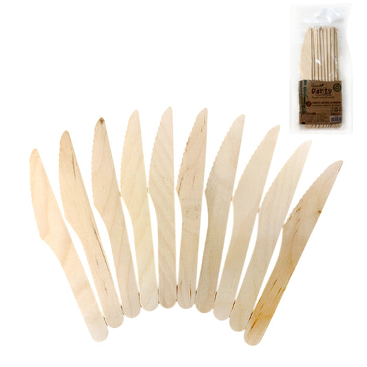 Cubierto de Madera x 10 Cuchillos - Vajilla y Mesa