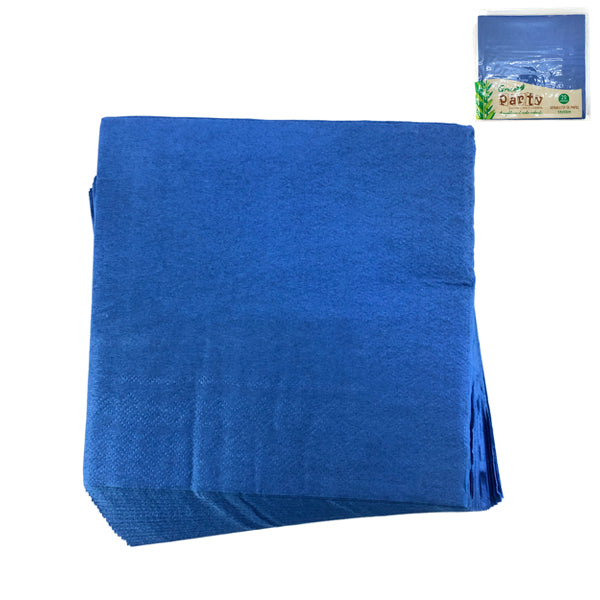 Servilleta Green Party X 20 Un. 33X33 Azul (X)