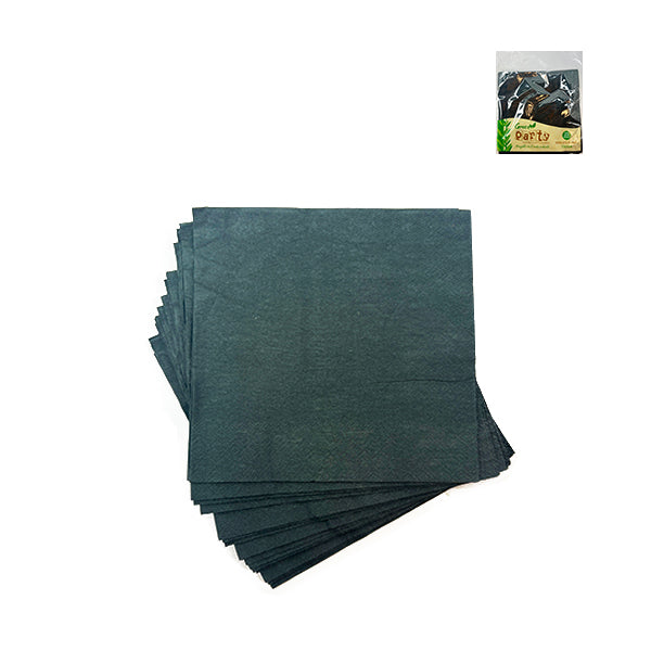 Servilleta Ecologica Negra 33x33   20 unidades