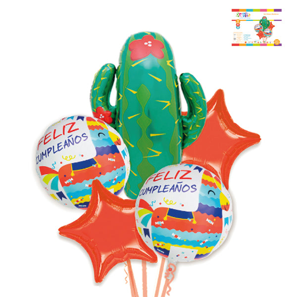 Globo Mylar 5Pza Cactus - Globos