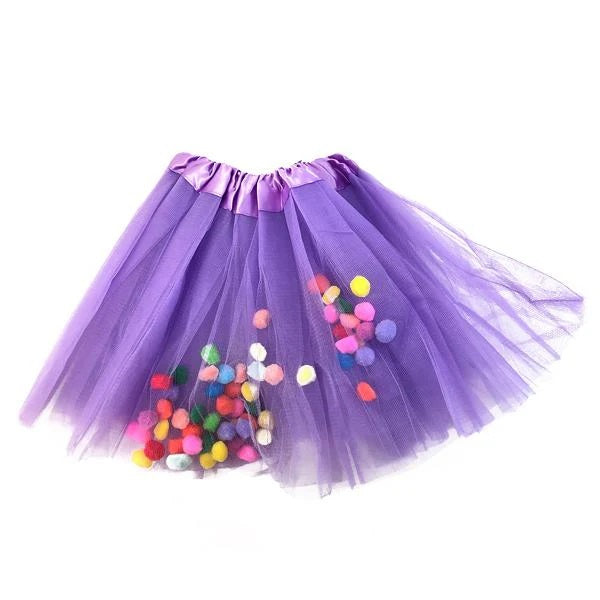 TUTU 30 CM POMPON PURPURA