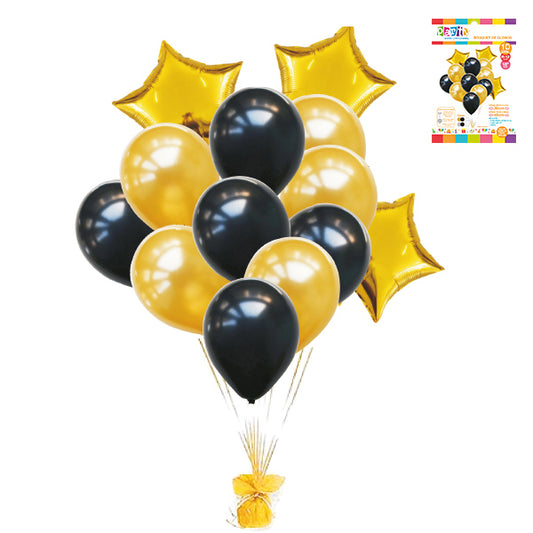 Globo Mylar/Latex X 10 Dorado - Globos