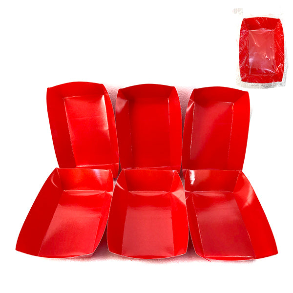 Bandeja Rect.  X 6 Roja 23Cm