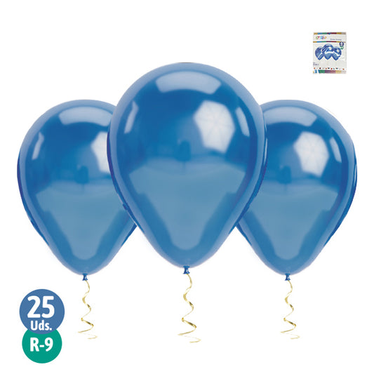 Set de 25 globos cromados azul R9