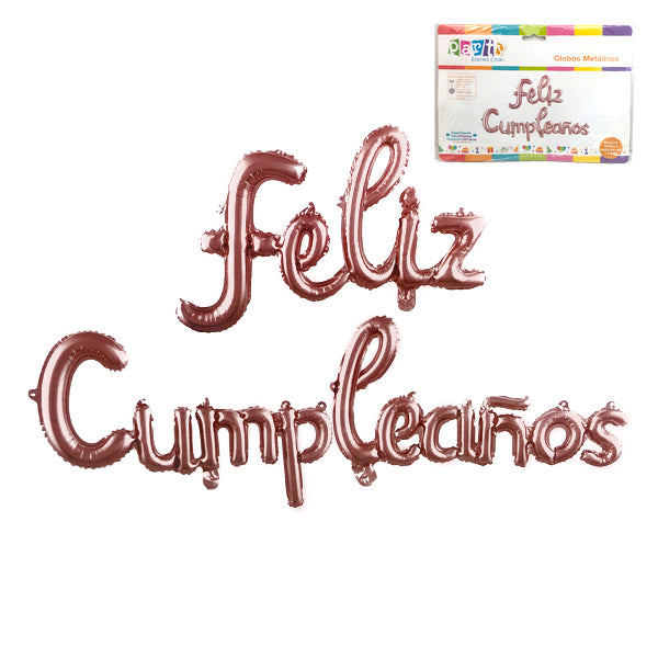 GLOBO MYLAR F.C. MANUSCRITO ROSE GOLD - Globos