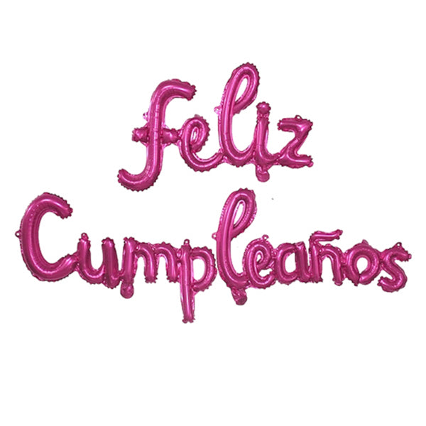 GLOBO MYLAR F.C. MANUSCRITO FUCSIA - Globos