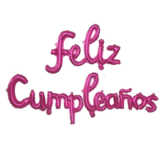 GLOBO MYLAR F.C. MANUSCRITO FUCSIA - Globos