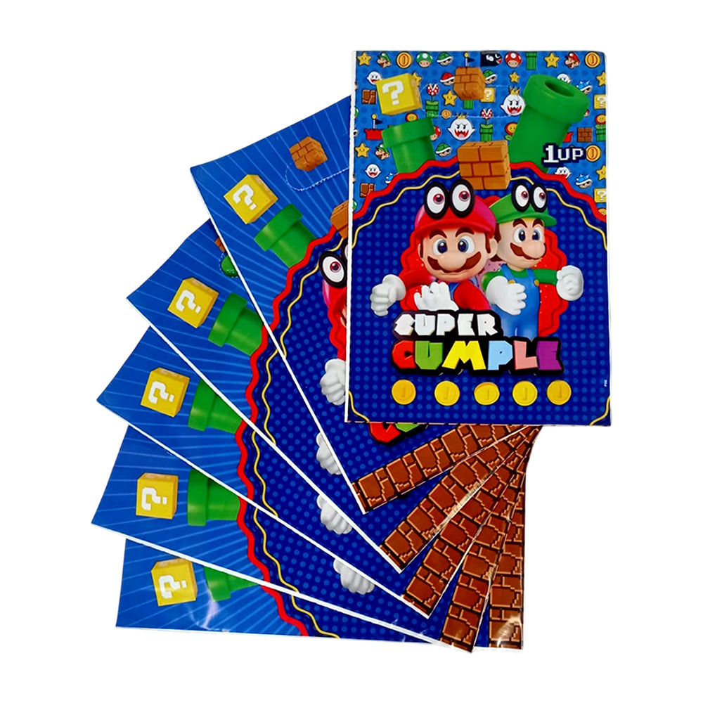 Bolsa De Dulces Mario x 6 - Bolsas y Cajas