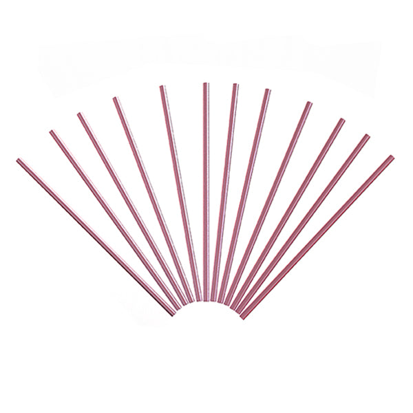 BOMBILLA PAPEL X 12 METAL FUCSIA (L) - Vajilla y Mesa